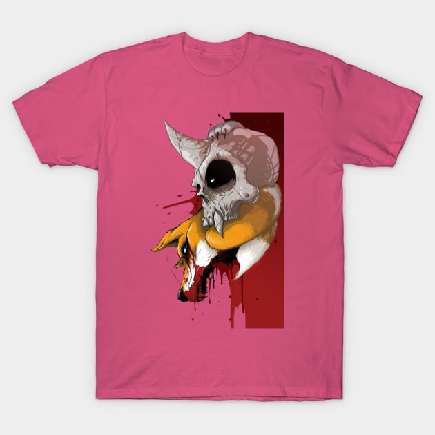 Fox and Skull T-Shirt by JohnnySegura3rd